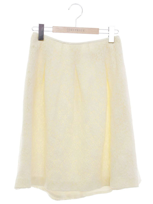 エムズグレイシー 727705 スカート 40 ホワイト フラワーモチーフ レース ITLBZYL7UTRZ