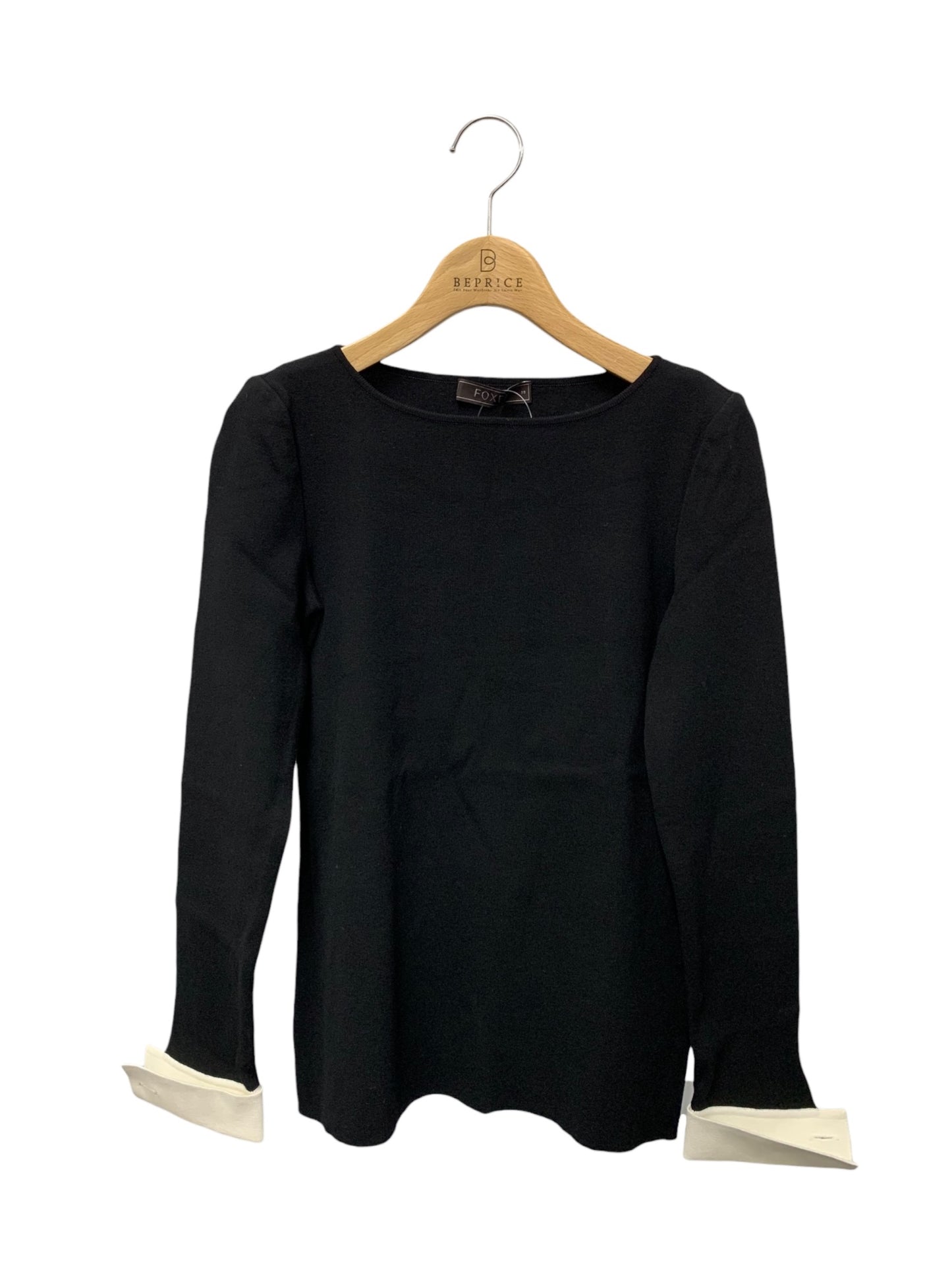 フォクシーブティック 28982 セットアップ 38 ブラック トップス スカート ニット プリーツ ITROOPL9GNY4