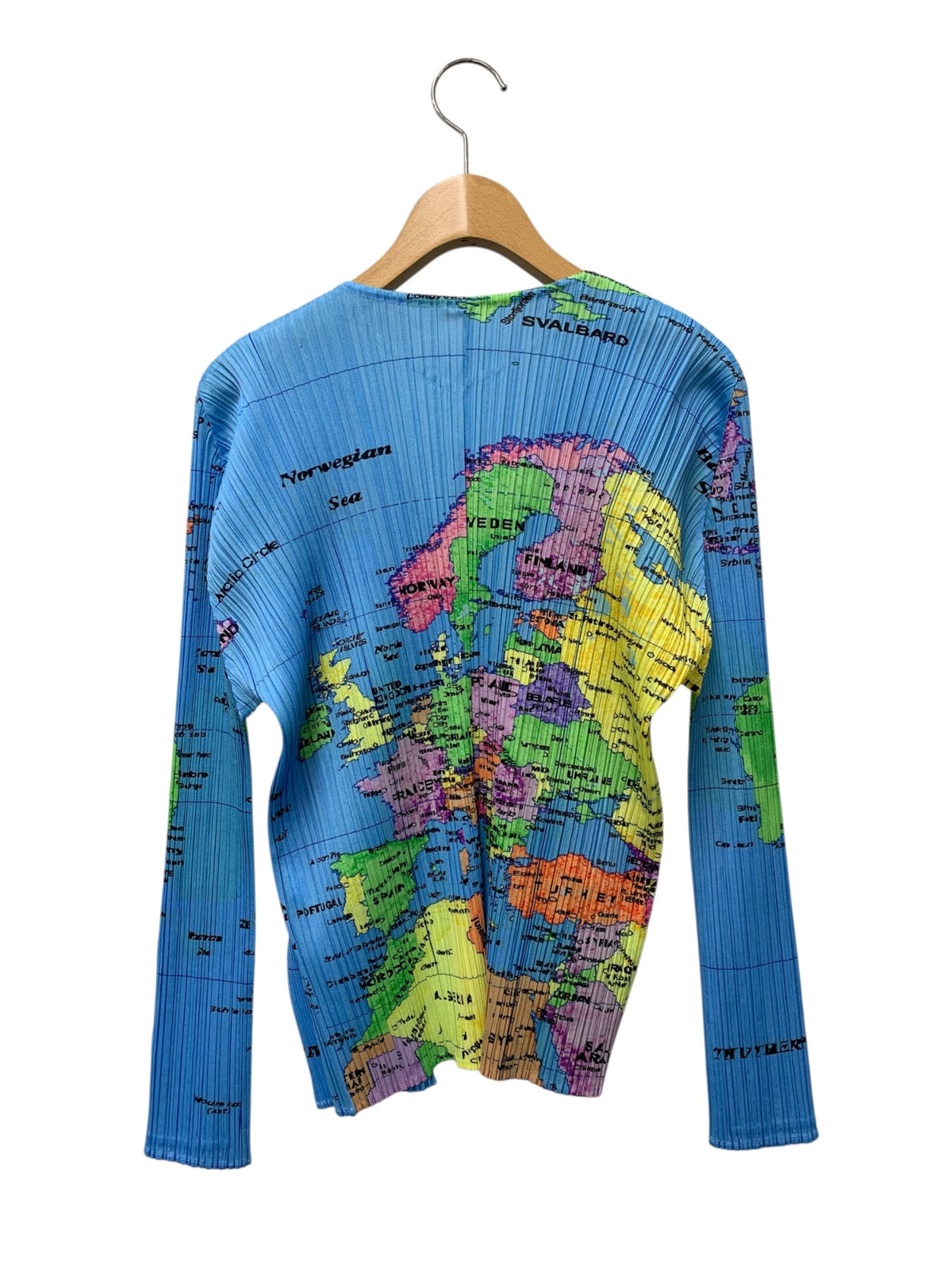 PLEATS PLEASE プリーツプリーズ イッセイミヤケ WORLD MAP PP81-J0594 世界地図柄 カーディガン 長袖 ITR5YM0GXUV8