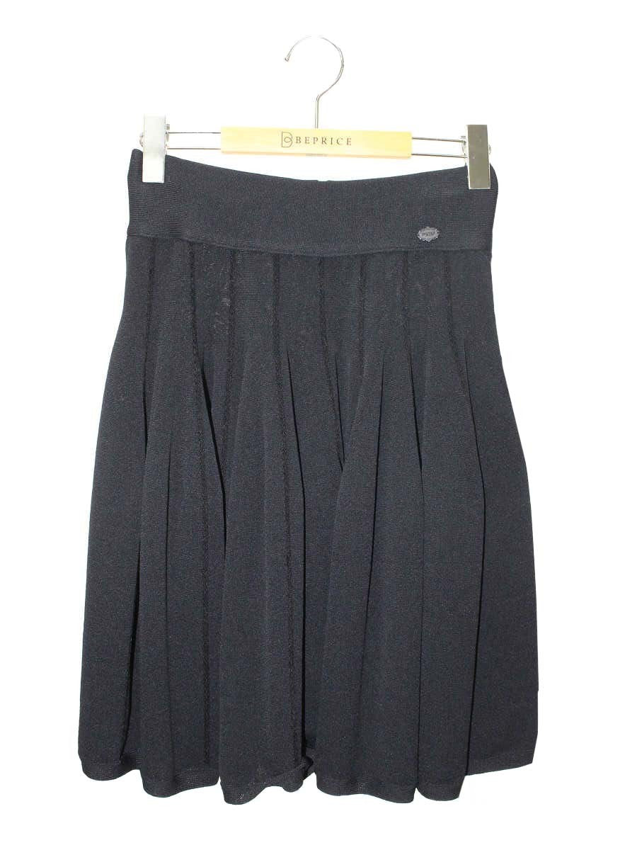 フォクシーブティック lily ruffle 34525 スカート 38 ブラック フレア IT0PEP8GRYCO