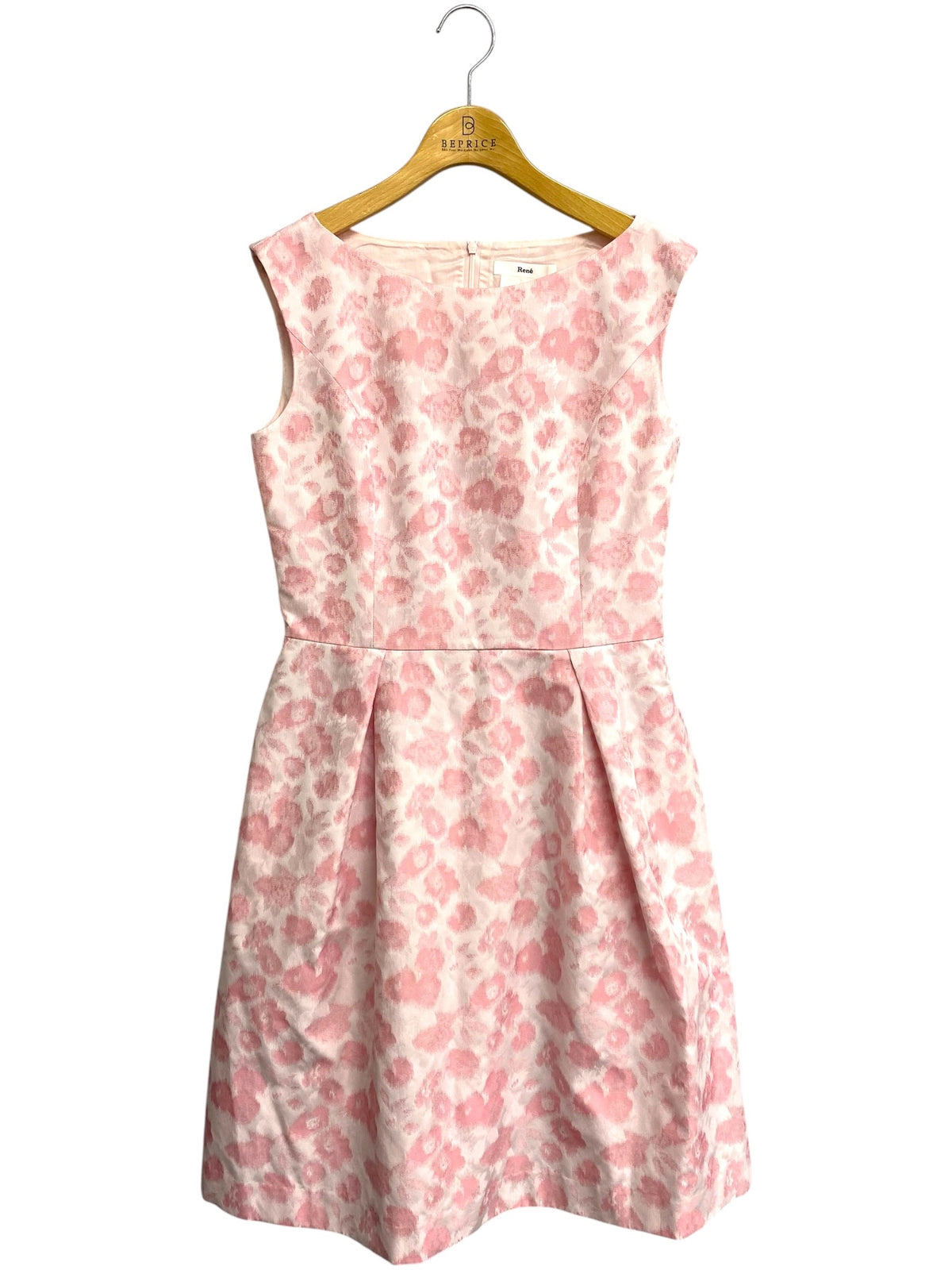 ルネ 6726930 ワンピース 38 ピンク シャガード フラワー TISSUE ITLZCNZAJ5NK