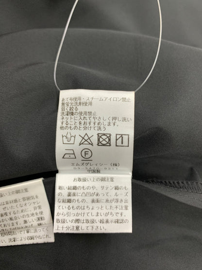 エムズグレイシー リボンプリントチュール 517110 スカート 38 ブラック IT55BXGQPACW