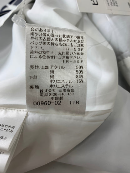 ブルーレーベルクレストブリッジ 55J79-176-29 ワンピース 38 ネイビー 切替 ニット チェック ITWNW2N46GPW