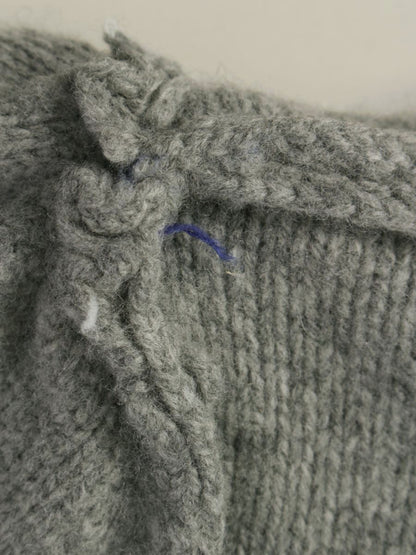 エムズグレイシー 918573 ニット 40 グレー フラワーモチーフ リボン ITKFDAKEA1AO