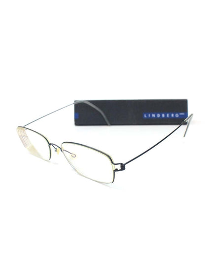 リンドバーグ MARC U9 Air Titanium Rim メガネ ネイビー メタルフレーム スクエア IT08YKEENSM4