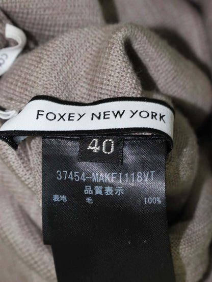 フォクシーニューヨーク collection 37454 ワイドパンツ 40 ベージュ ウール ITRM5CUW8GDY 【SALE】