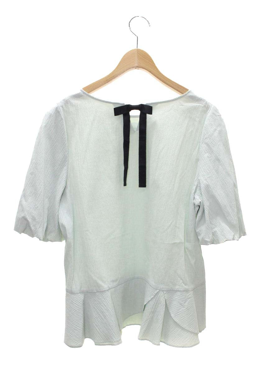 トゥービーシック ぺプラムブラウス W7M05-742-73 46 グリーン リボン ITMHA90DSDJK 【SALE】