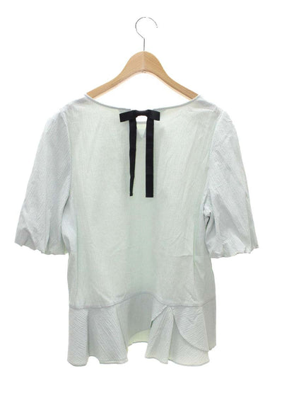 トゥービーシック ぺプラムブラウス W7M05-742-73 46 グリーン リボン ITMHA90DSDJK 【SALE】