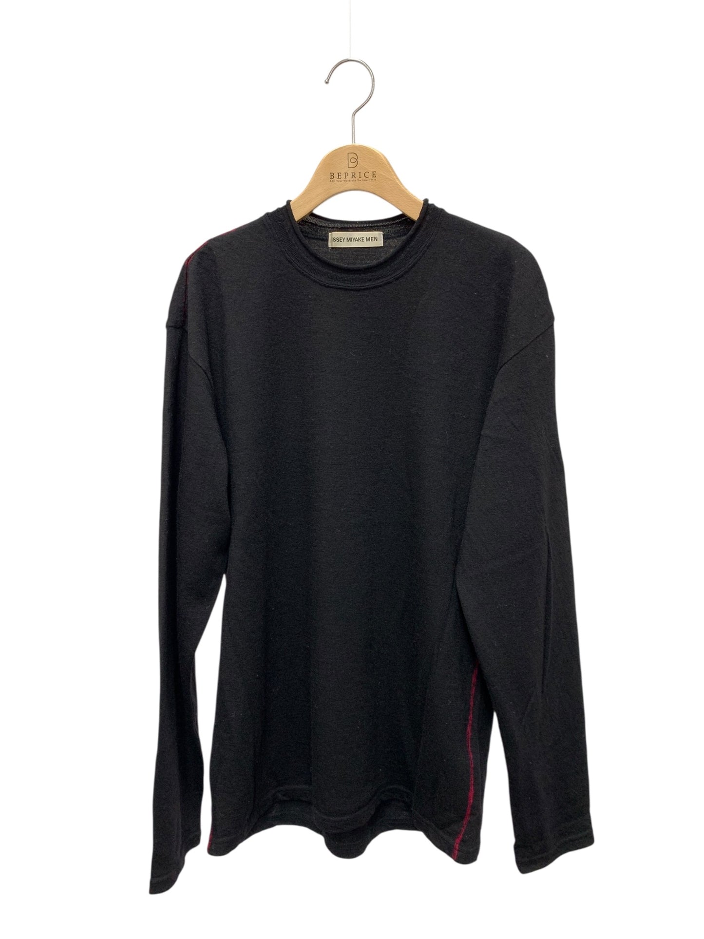 イッセイミヤケ ME01-JK481 ニット S ブラック ウール ライン ITBIUVZ2RWLQ 【SALE】