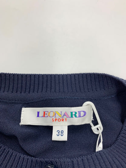 レオナールスポーツ 0538094 カーディガン 38 ネイビー フラワーモチーフ IT3UXRDZ1Z8M