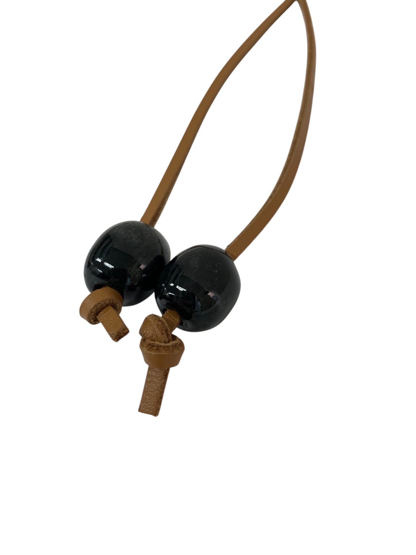 マルニ ネックレス グレー ストーンモチーフ 石 レザー IT6KRC45OH88