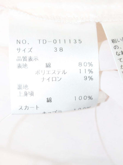 エムズグレイシー 011135 ドレス ワンピース 38 ピンク フラワーモチーフ ジャガード ITOJH617MWWQ 【SALE】