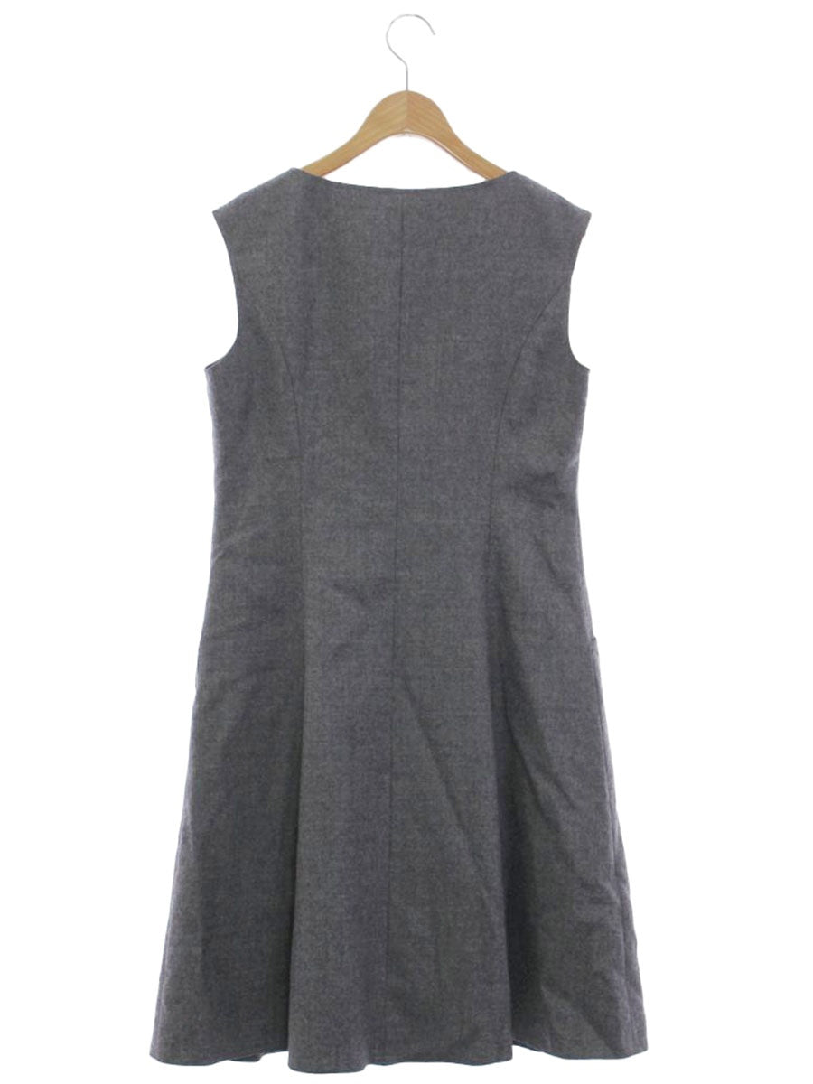 ルネ 6046090 ワンピース 36 グレー フロントジップ ウール混 ITWD3XAH9TZS