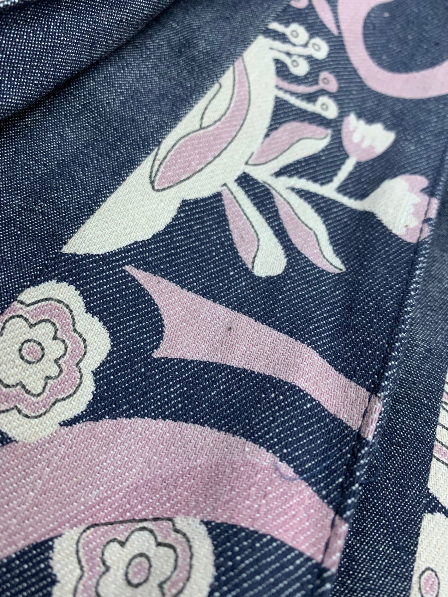 レオナールスポーツ 0522001 デニムスカート 42 ネイビー フラワーモチーフ プリーツ ITX9YZHNGSZM 【SALE】