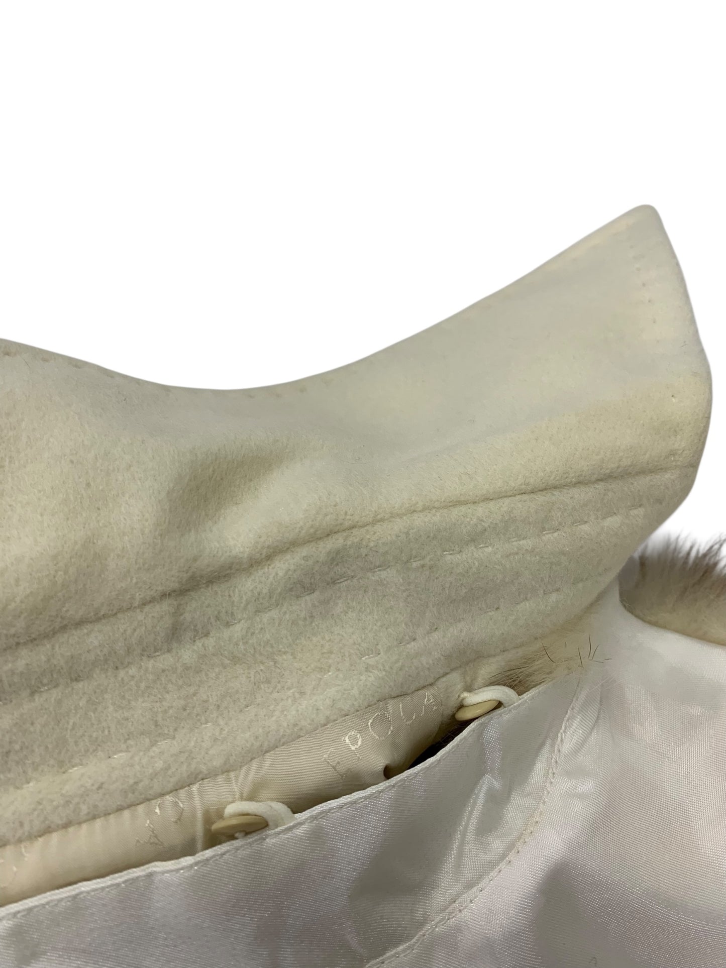 エポカ KN112-471-01 コート 40 アイボリー アンゴラ ウール カシミヤ ラクーンファー ITUM0MH42N4O