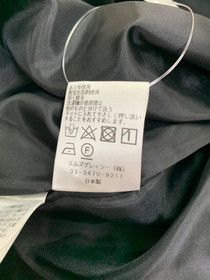 エムズグレイシー 411109 ワンピース 38 ブラック リボン タックフレア ITO463JAUWJG
