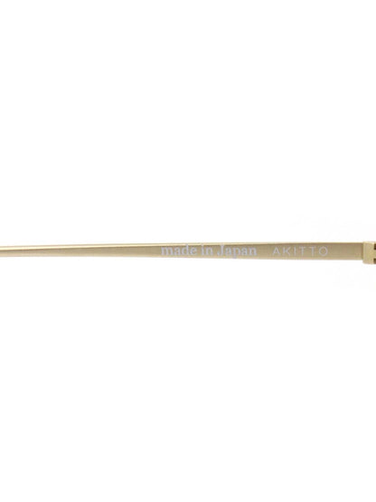 アキット bin3 メガネ ブラウン/ゴールド コンビフレーム フルリム ラウンド ITXDHFV41U7K