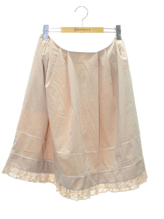フォクシーニューヨーク コットンフェザーライト 32086 スカート  42 ベージュ レース ITJIB4T2LYBE