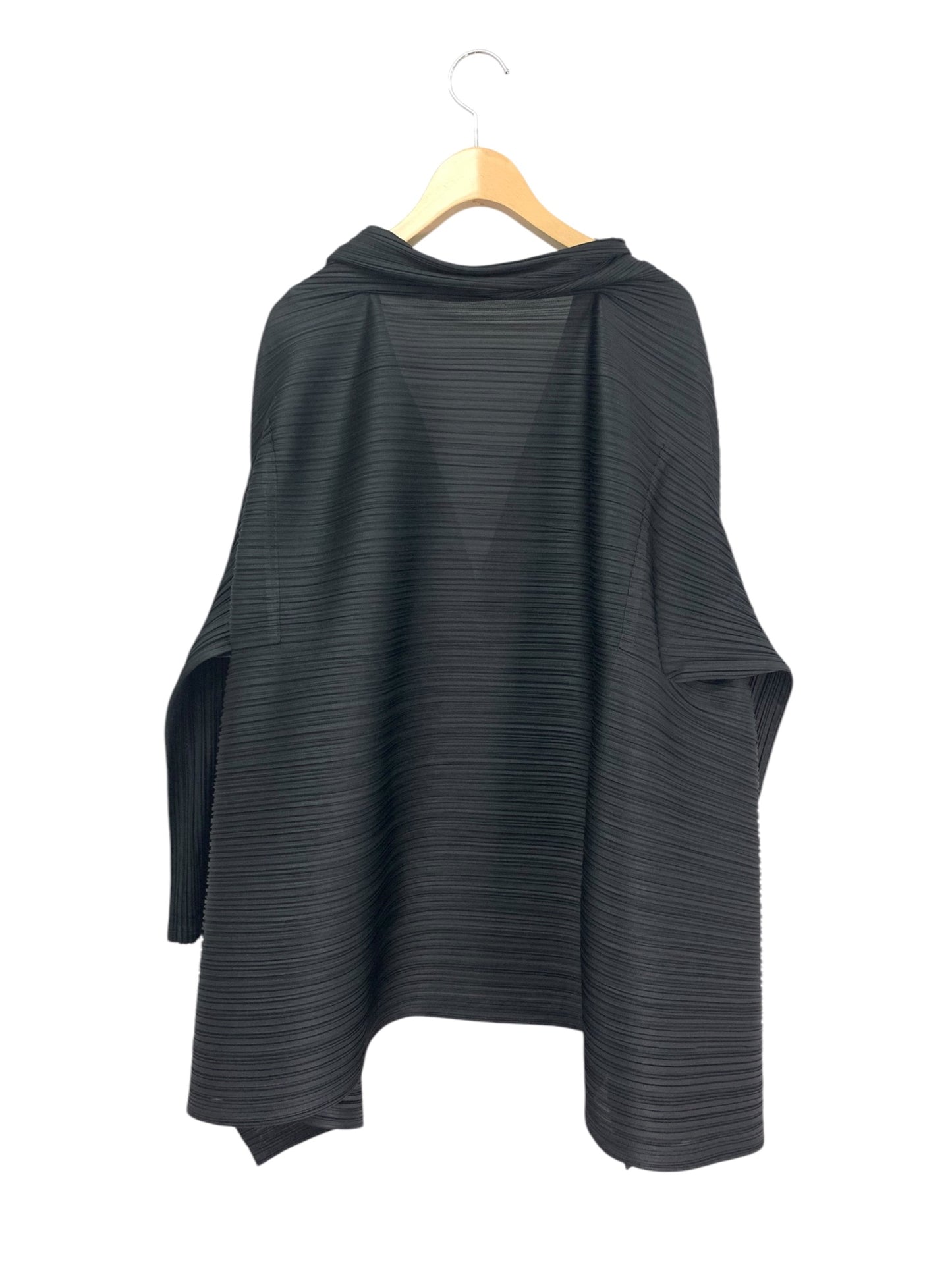 プリーツプリーズイッセイミヤケ PP83-JO222 カーディガン 3 ブラック ITL0XBNHEEQ0