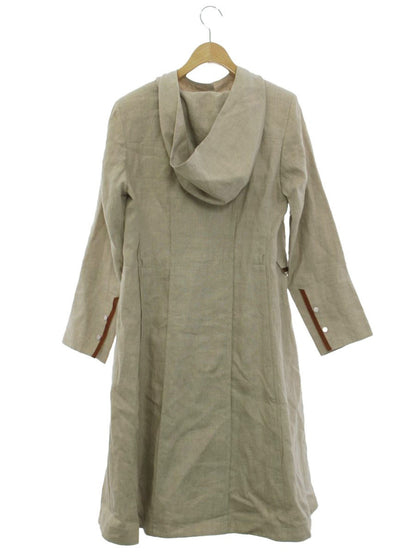 ナチュラルbyフォクシー 26957 コート 40 ベージュ リネン 麻 フード付き ITT7LLCHCU6C
