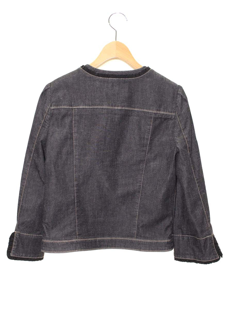 エムズグレイシー 114113 デニムジャケット 40 ブラック ノー