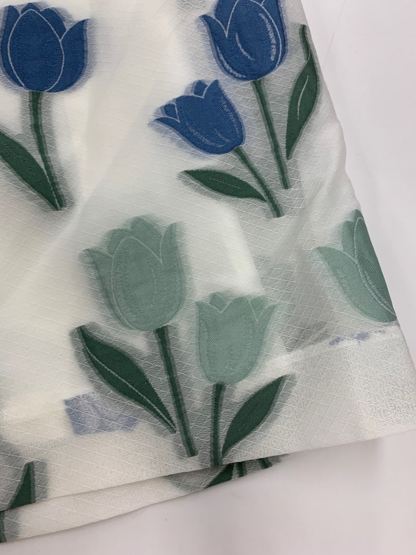 エムズグレイシー 917119 スカート 38 ホワイト チューリップ柄 リボン ITZ9NCNGO82D