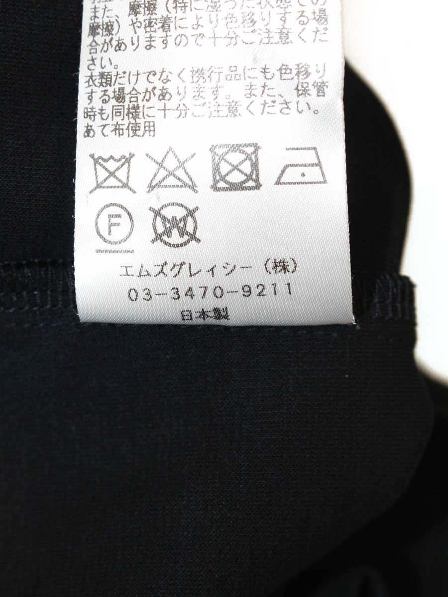 エムズグレイシー 015108 Tシャツ カットソー 40 ブラック 肩リボン IT3BH81JLMPT