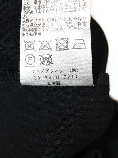エムズグレイシー 015108 Tシャツ カットソー 40 ブラック 肩リボン IT3BH81JLMPT