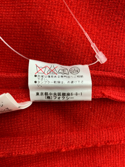 フォクシーブティック 20798 ジャケット 38 レッド カシミヤ ニット セーブル ITMMKQ7JY9ES