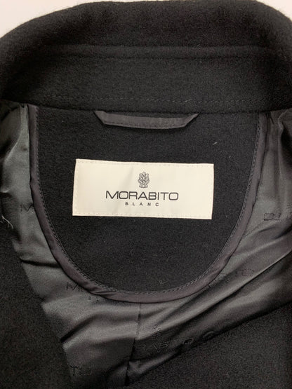 モラビト 2185-31502 ピーコート 38 ブラック ウール ナイロン IT51K9RSE88G