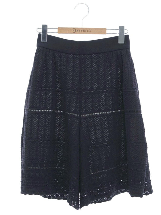 ルネ 6112500 キュロットパンツ 36 ネイビー レース ITXSPY7JL5GG