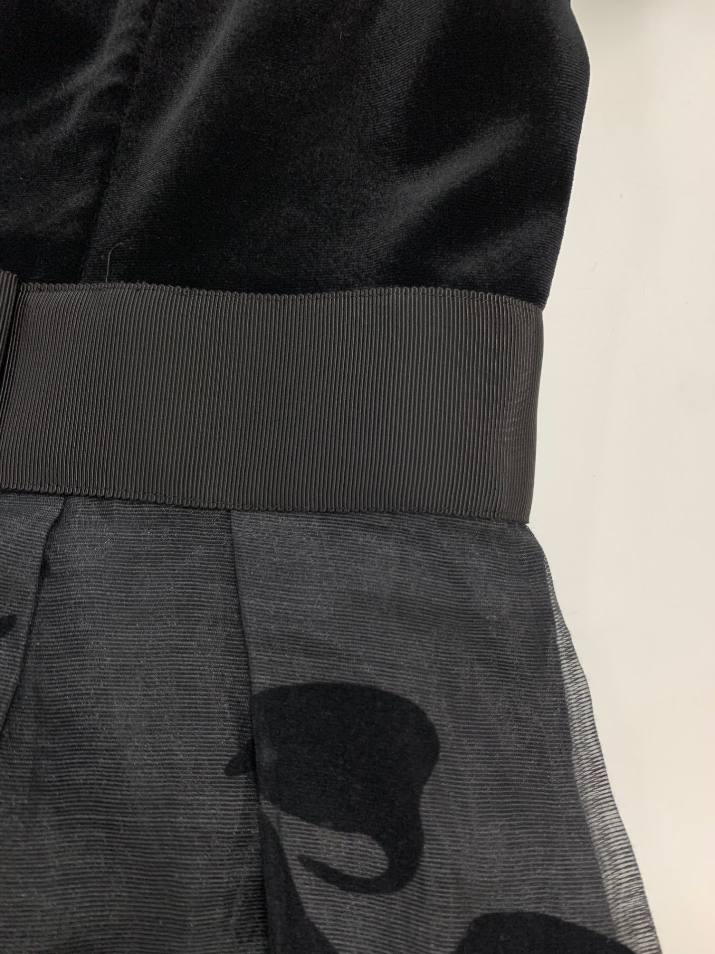 エムズグレイシー 上ベロアコンビワンピース 411512 40 ブラック 蝶 IT663ZIGEEHB