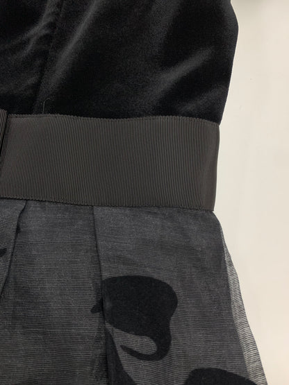 エムズグレイシー 上ベロアコンビワンピース 411512 40 ブラック 蝶 IT663ZIGEEHB