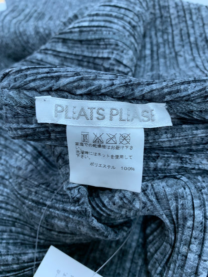 プリーツプリーズイッセイミヤケ PP51-JH184 ワンピース 2 グレー まだら模様 スリット IT7NMGTKRLDC 【SALE】