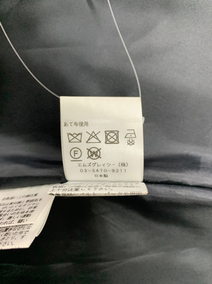 エムズグレイシー 511507 ワンピース 38 グレー フラワーモチーフ フロントジップ リボン ITXZM1LHSVHC