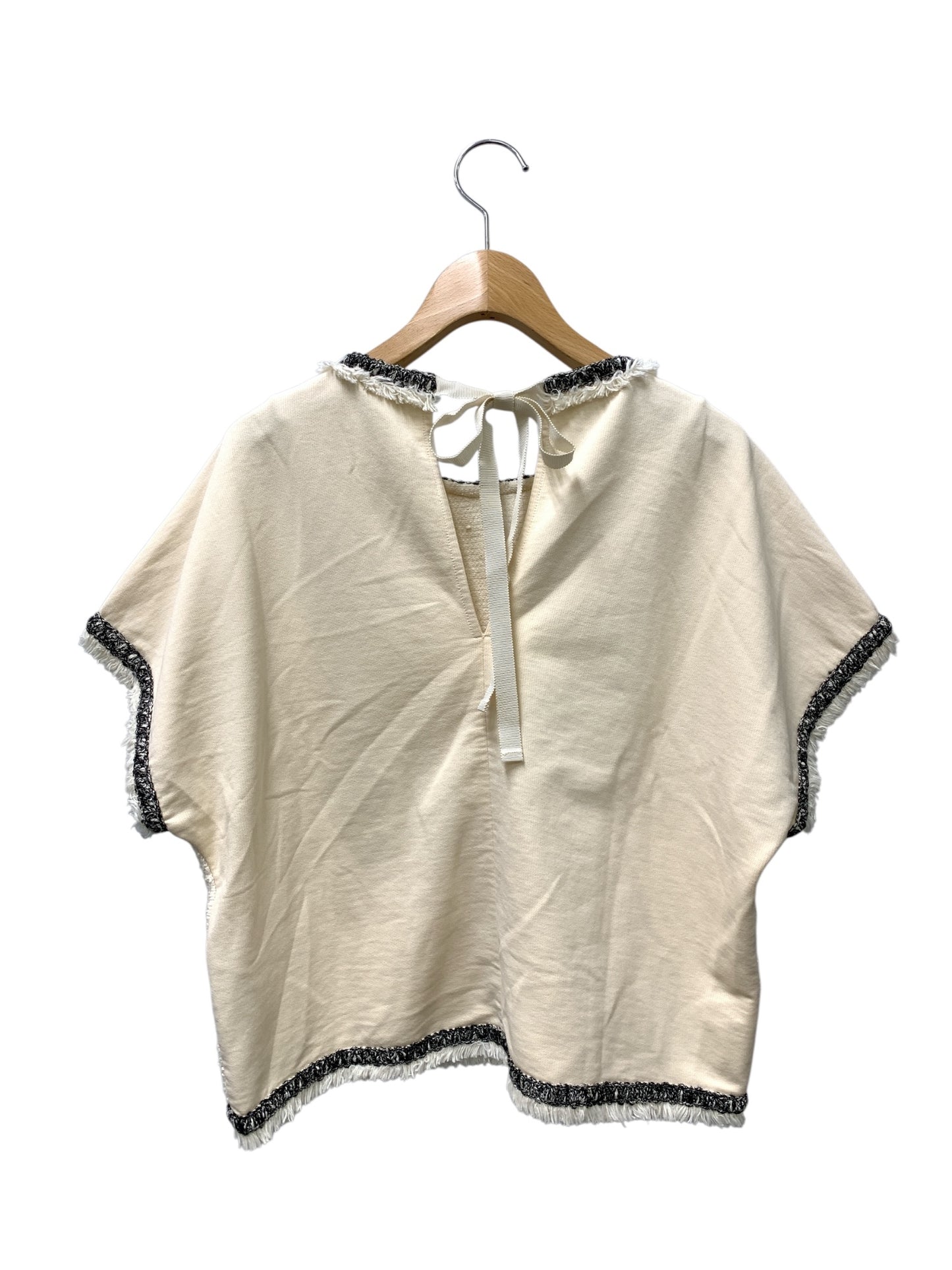 モンクレール MAGLIA MANICA CORTA J10938C00009 Tシャツ XS アイボリー ツイード ITH06S5CGF8G