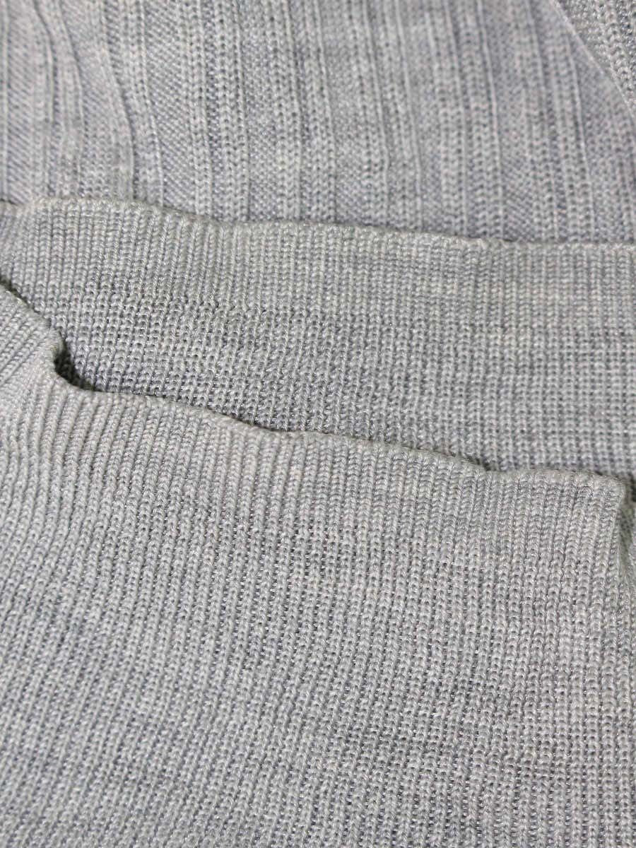 ピコ様グレー38 エムズグレイシー 918513 セーター 38 グレー ウール ロゴ入り