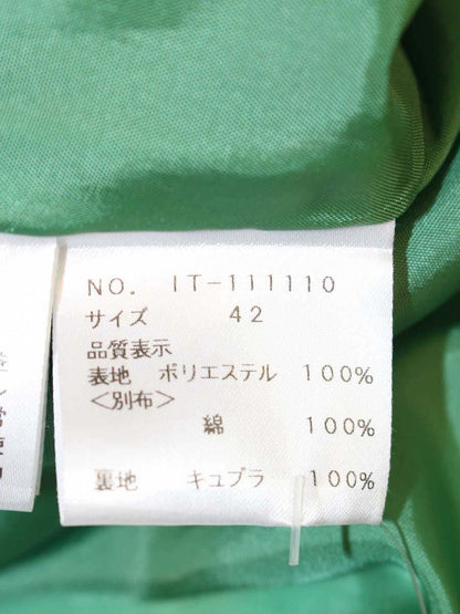 エムズグレイシー 111110 ワンピース 42 グリーン ジャガード フラワーモチーフ ITANLKZN63US
