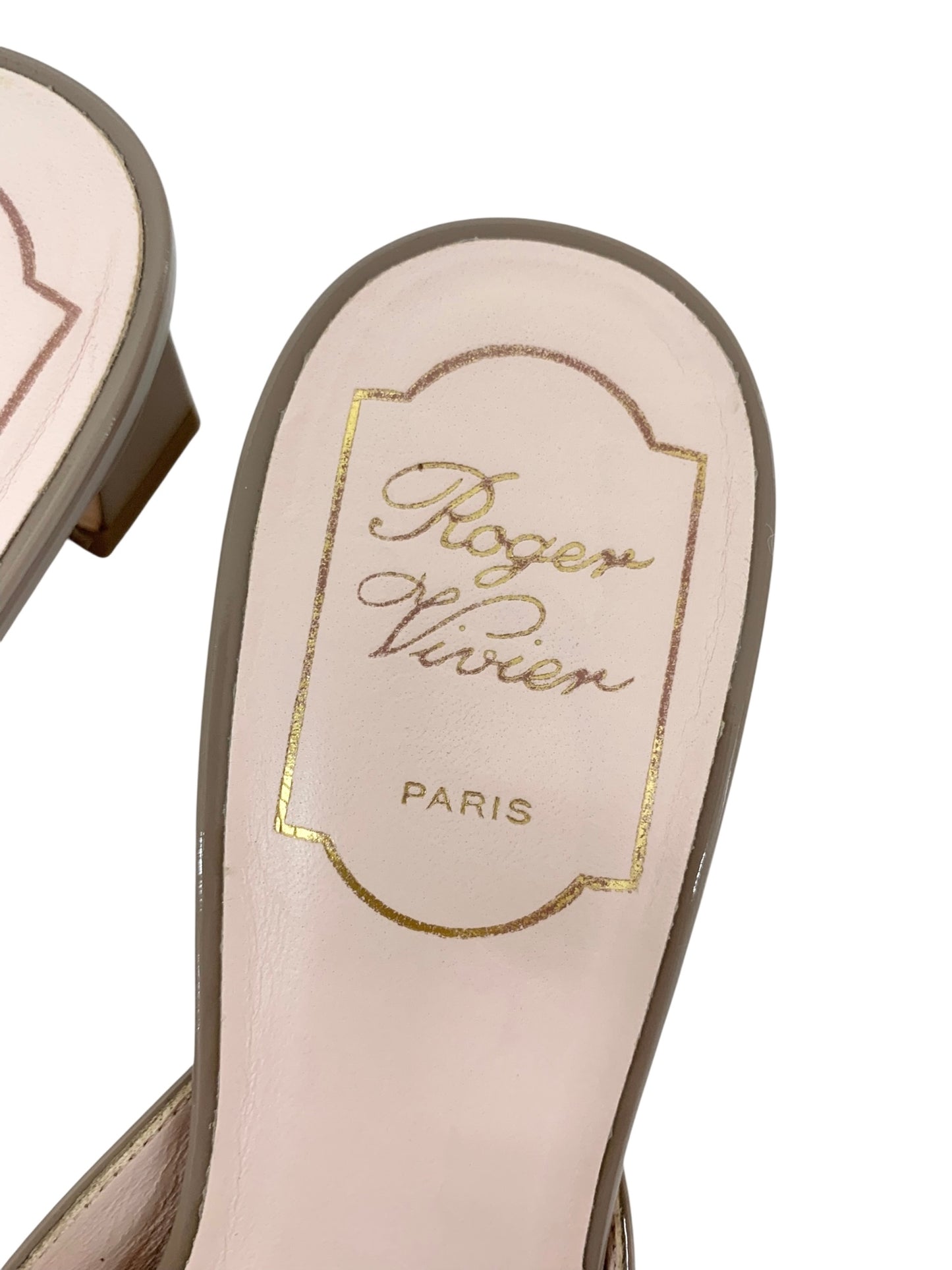 ロジェヴィヴィエ トランペット パテントレザー ミュール RVW74839190D1PC415 36 グレージュ ITTYSATRRS3K 【SALE】