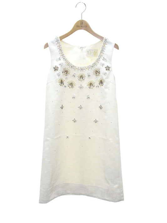 チェスティ 4A542 ワンピース 1 アイボリー ビジュー ラインストーン ITX90FVWOF38