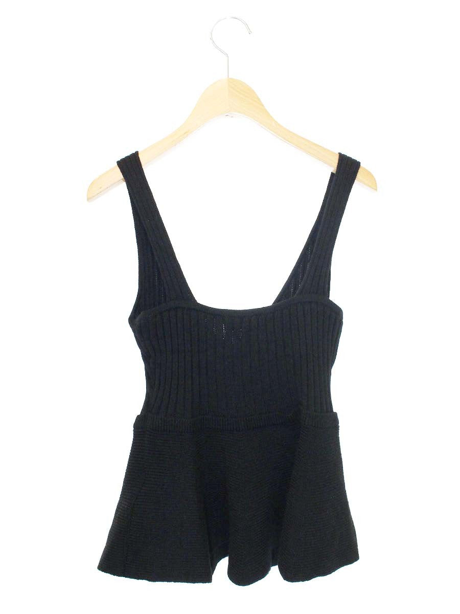 エムズグレイシー Knit Camisole 818536 ニット 38 ブラック ノースリ ITX1GSI9EI0M