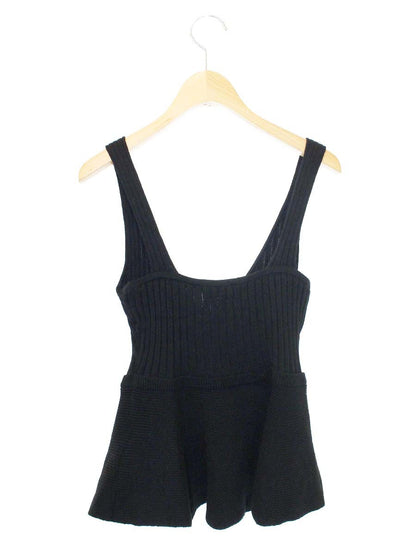 エムズグレイシー Knit Camisole 818536 ニット 38 ブラック ノースリ ITX1GSI9EI0M