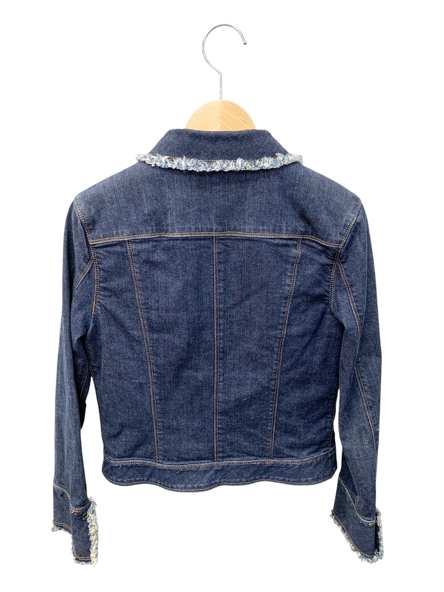 エムズグレイシー 224541 ジャケット 36 ネイビー デニム キルティングライナー付き ITGNLZCX4OHG