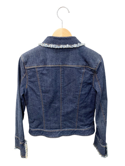 エムズグレイシー 224541 ジャケット 36 ネイビー デニム キルティングライナー付き ITGNLZCX4OHG