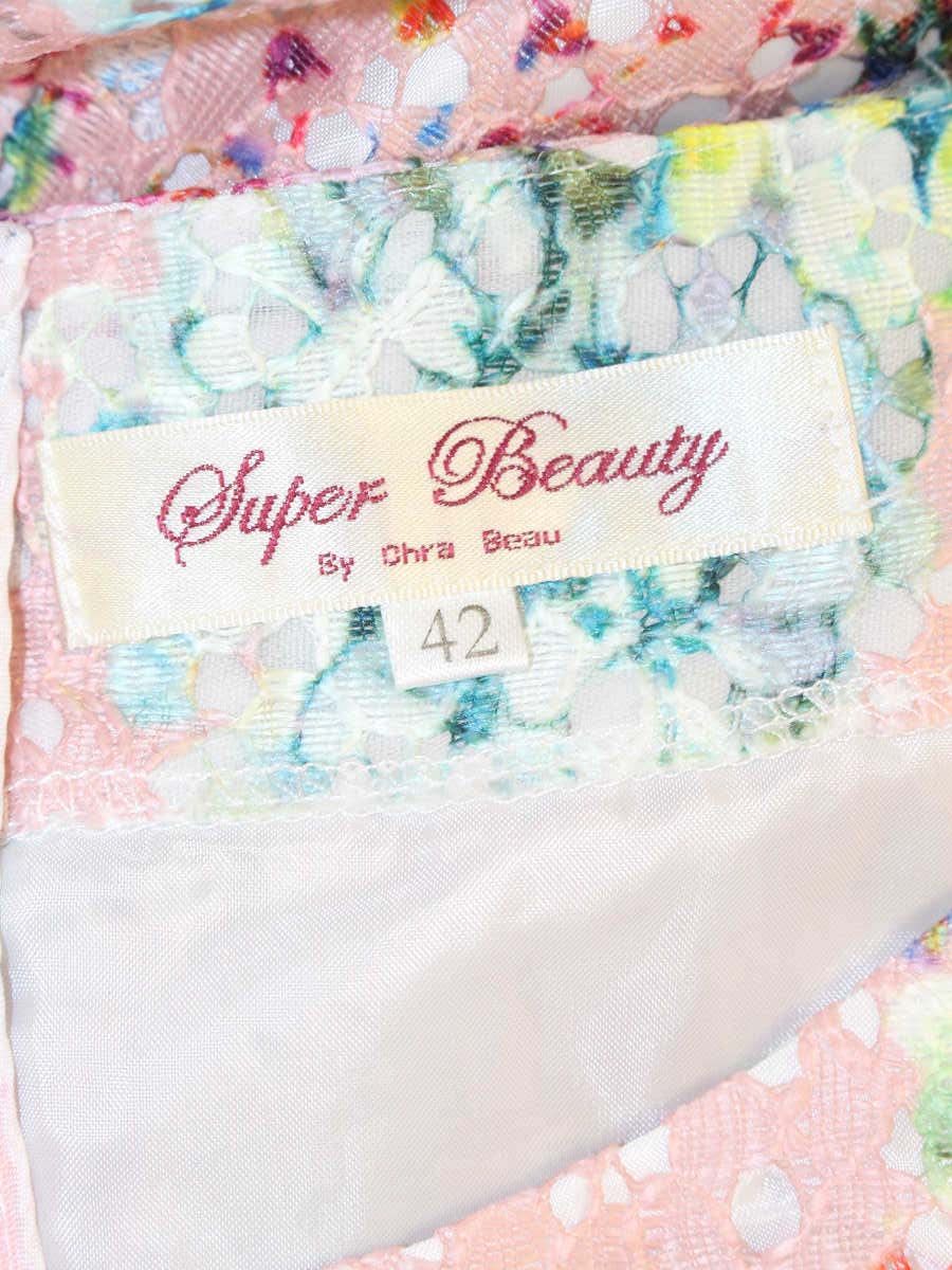 スーパービューティー ワンピース 42 ピンク レース ビジュー ITJLZYAMLNK8