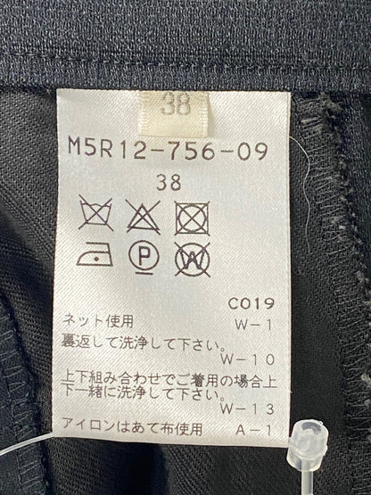 エポカ M5R12-756-09 パンツ 38 ブラック ワイド クロップド リネン混 IT5PZEYJENMO