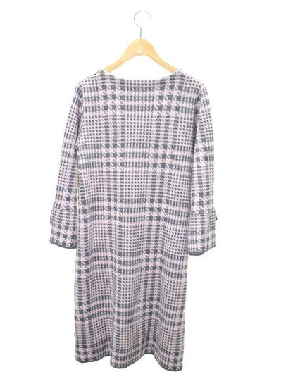 スーパービューティー ワンピース 42 ピンク/グレー ニット リボン ITJ3EPGF3MA0