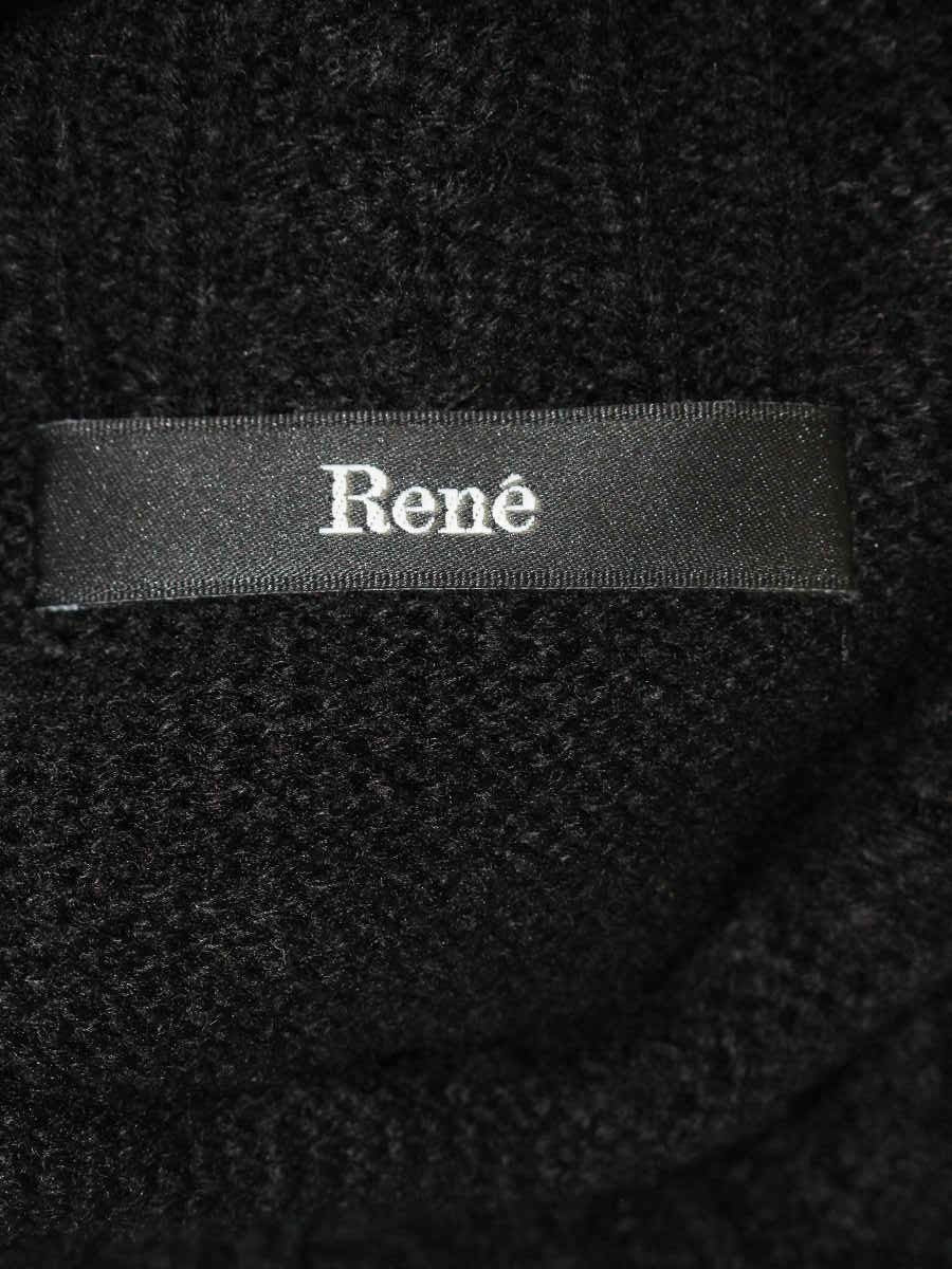 ルネ 5242140 ニット 36 ブラック ケーブル ITUDVJ184UFD