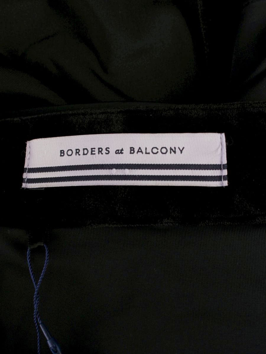 ボーダーズアットバルコニー BD2021-3G-53 36 ブラック ベロアワイド パンツ ITF3NYGNACGI