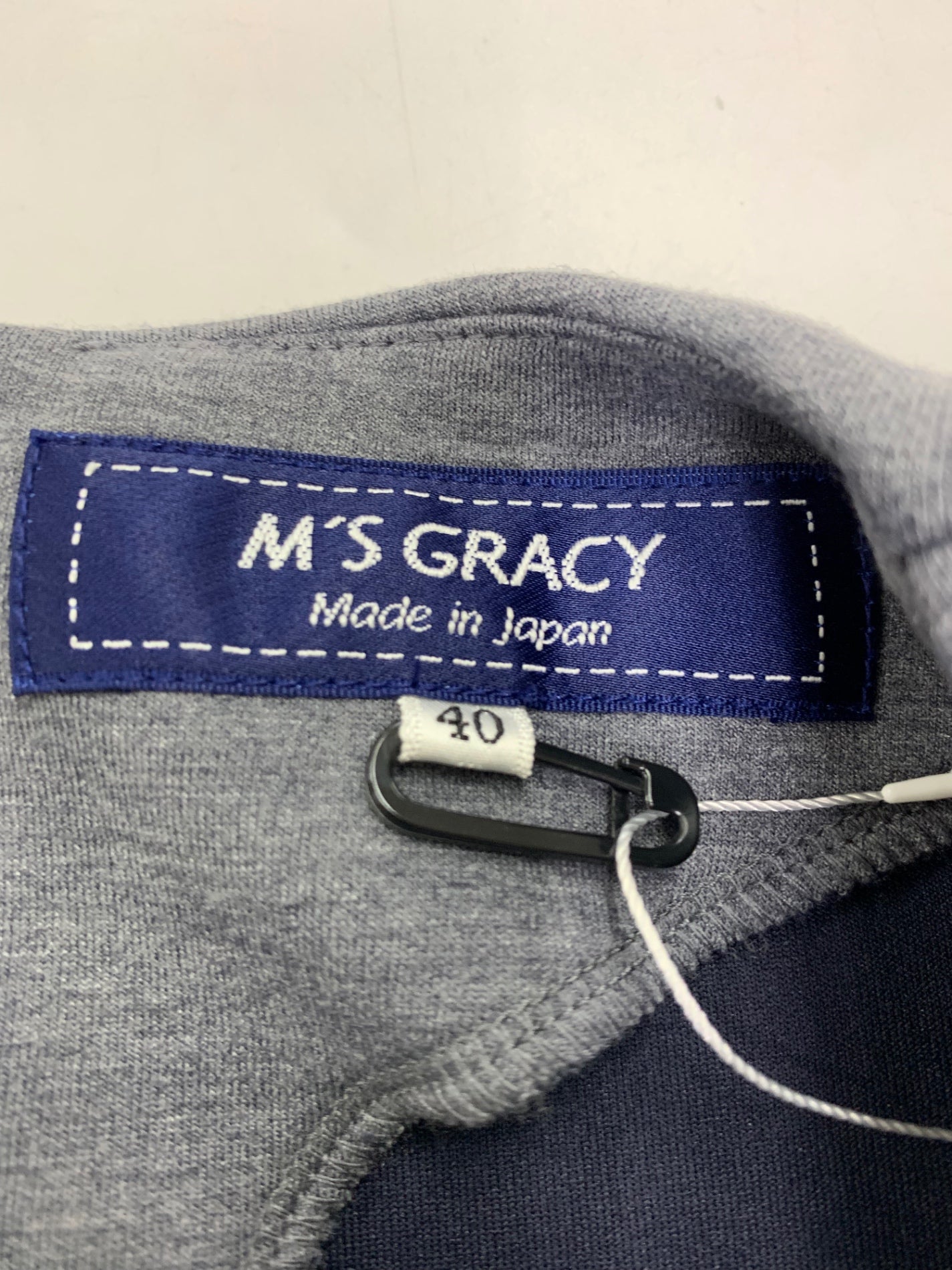 エムズグレイシー 515702 チュニック 40 グレー リボン ビーズ 刺繍 インスタ掲載品 ITRP7BWUB77S